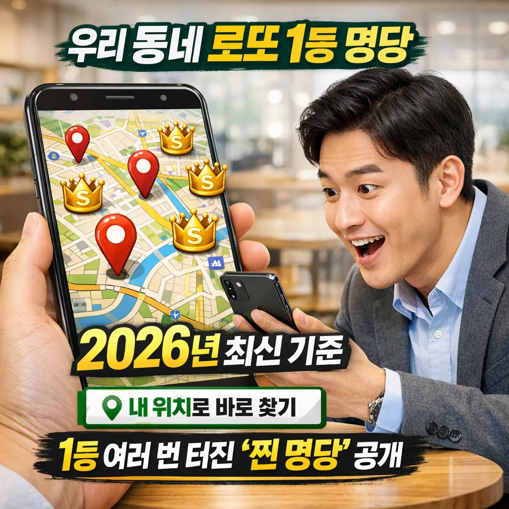 내 주변 로또 명당 찾기: GPS 기반 1등 당첨 판매점 지도