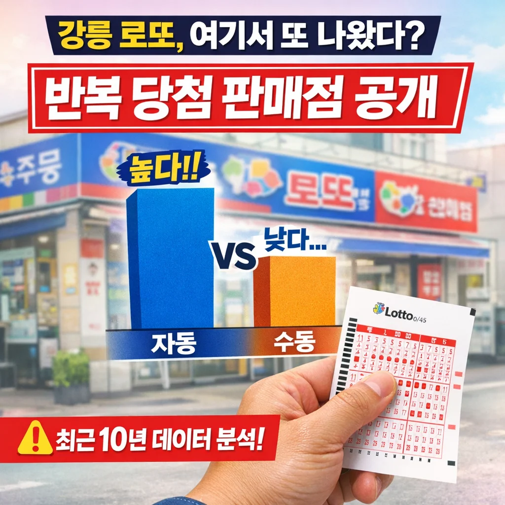 강릉시 로또 1등 당첨점 로또 명당 자동 수동 분석
