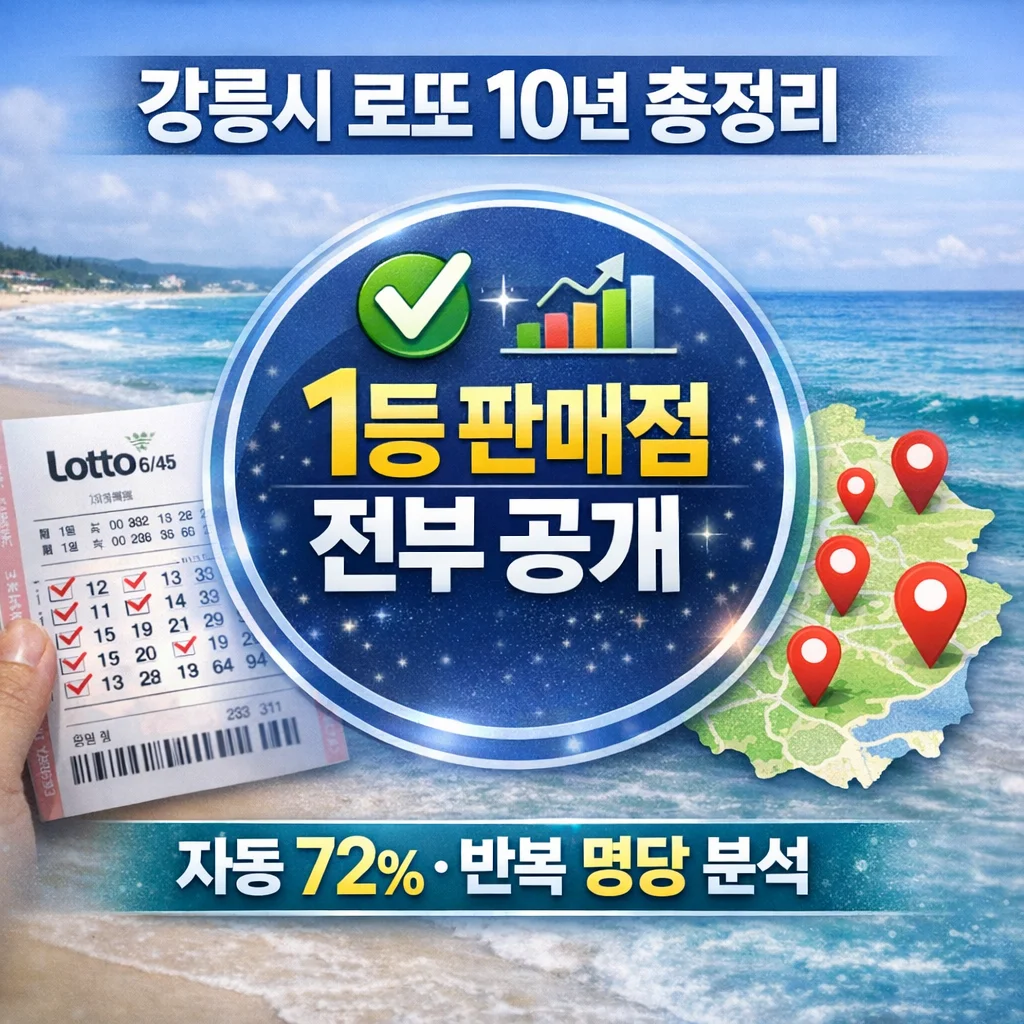 강릉시 로또 1등 당첨점 로또 명당 자동 수동 분석