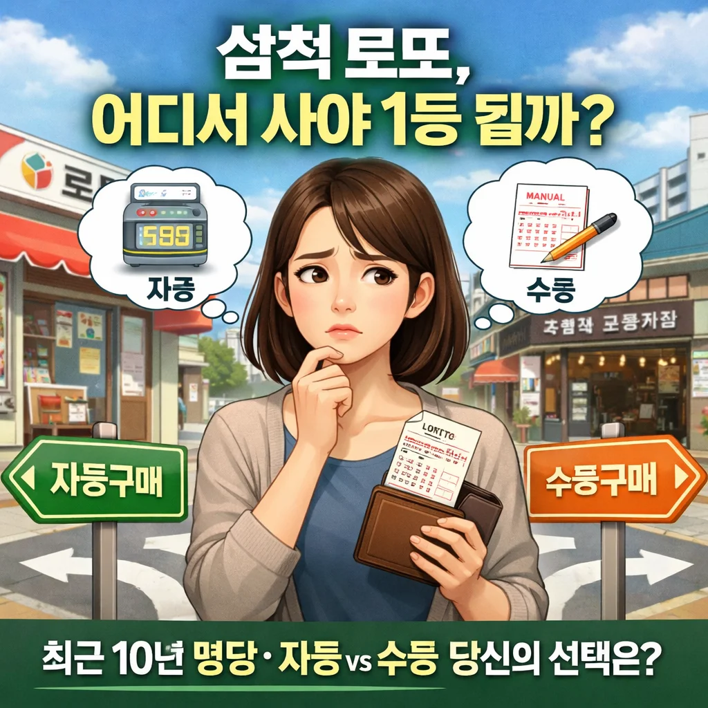 삼척시 로또 1등 당첨점 로또 명당 자동 수동 분석