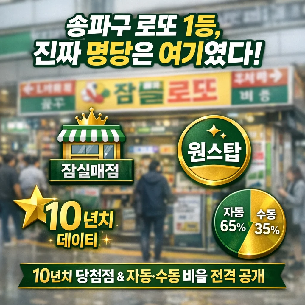 송파구 로또 1등 당첨점 로또 명당 자동 수동 분석