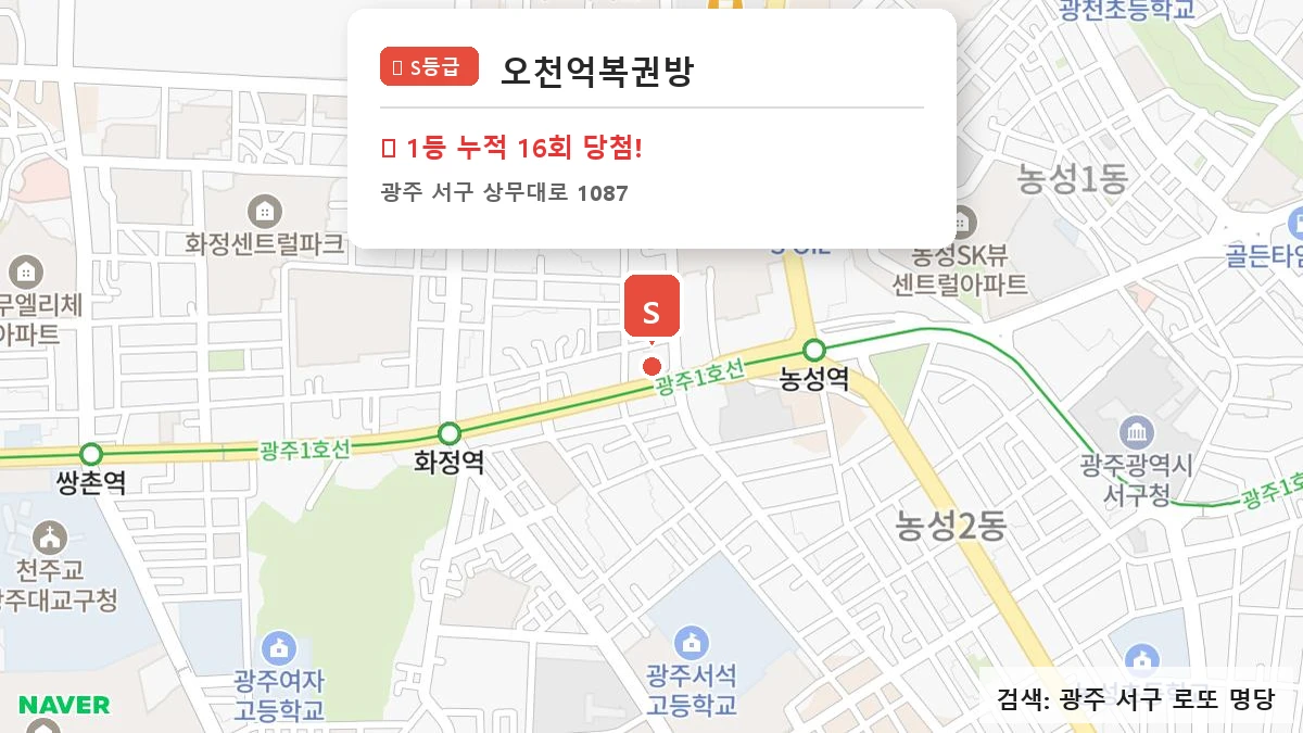 광주-서구-상무대로-1087-오천억복권방-지도위치