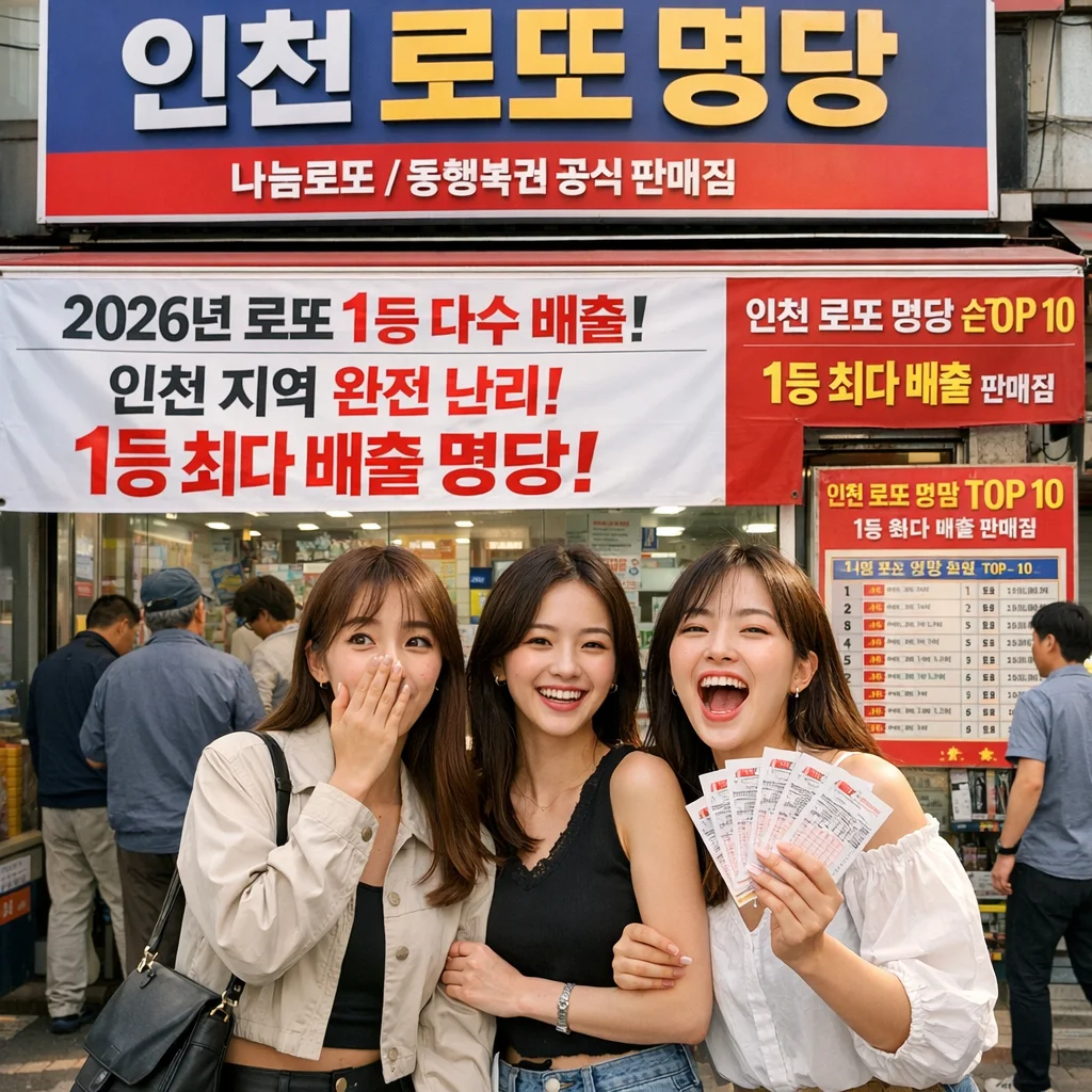 인천 로또 명당 순위 TOP 10 최신 2026년 로또 당첨 판매점