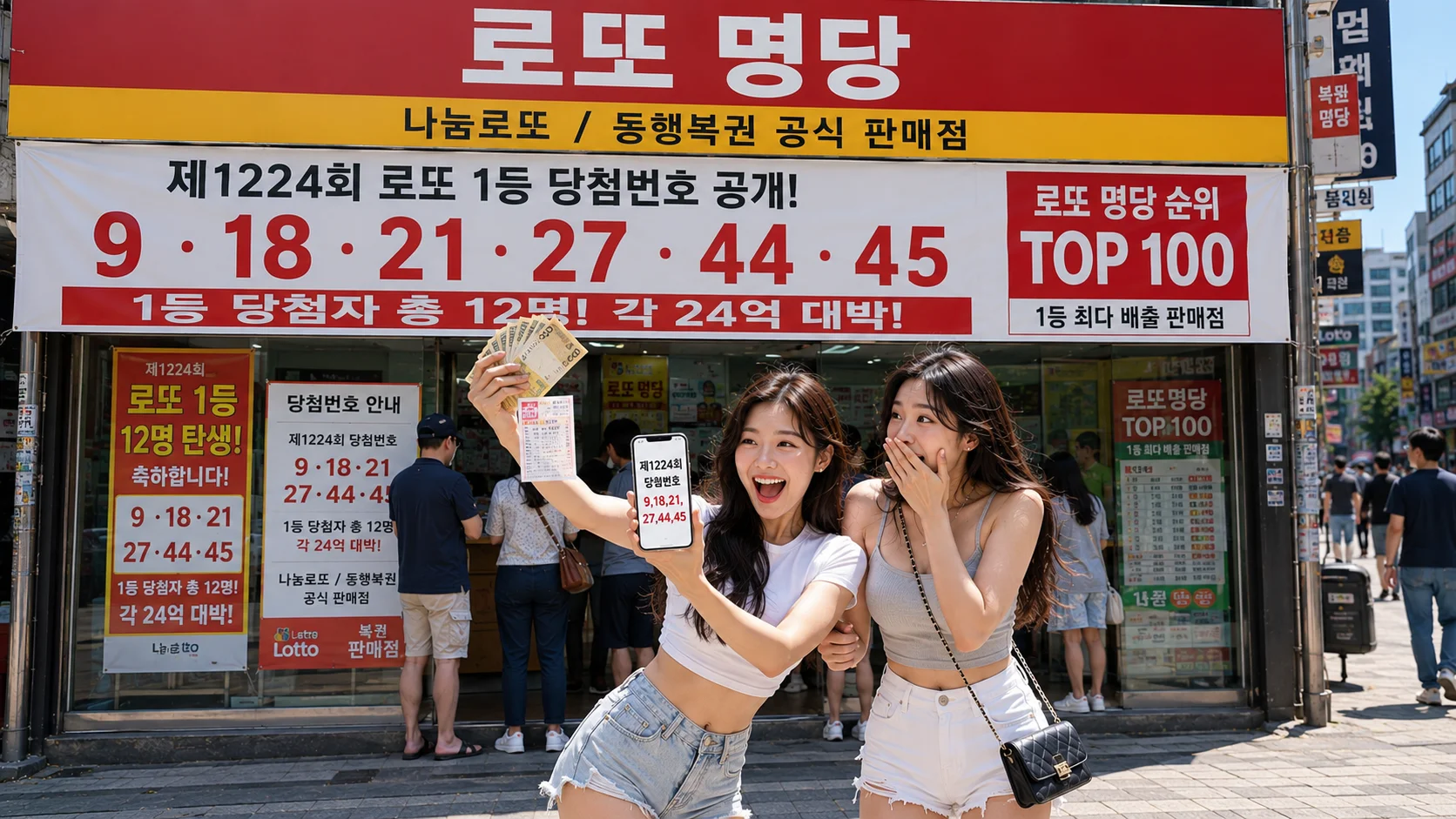 [1224회 로또 1등] 부평구 청천동 로또 명당 & 용산구 원효로2가, 고양시 관산동 당첨점 분석