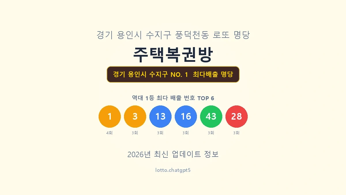경기 용인시 수지구 로또 1등 명당