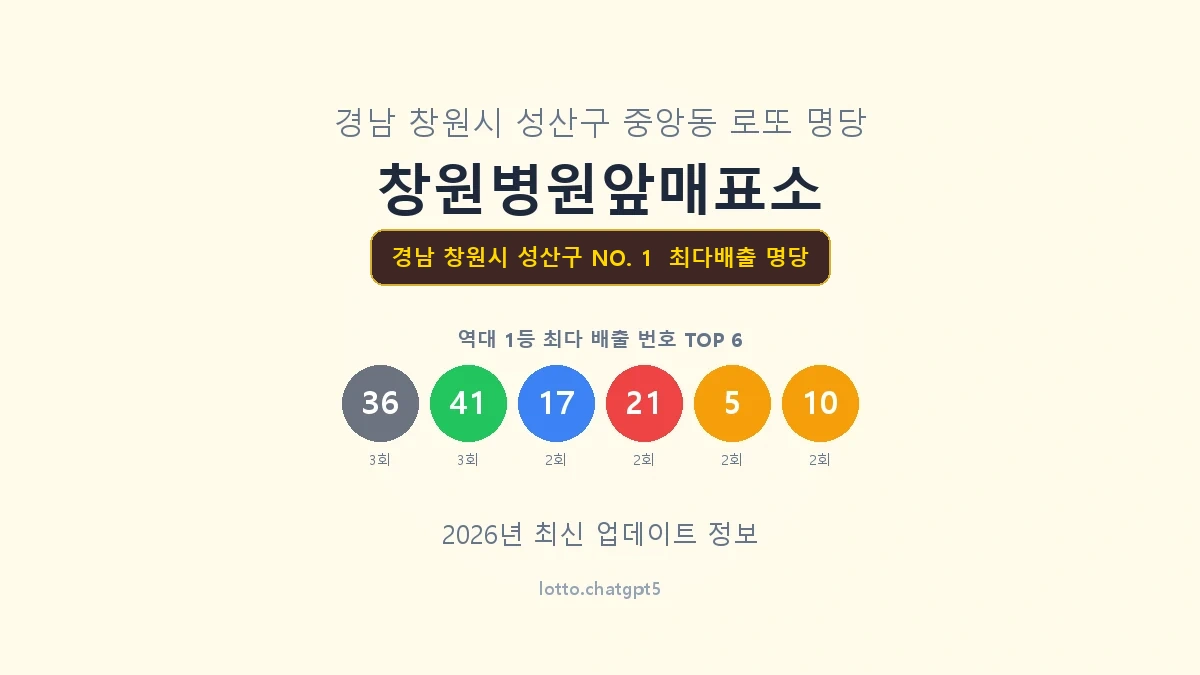경남 창원시 성산구 로또 1등 명당