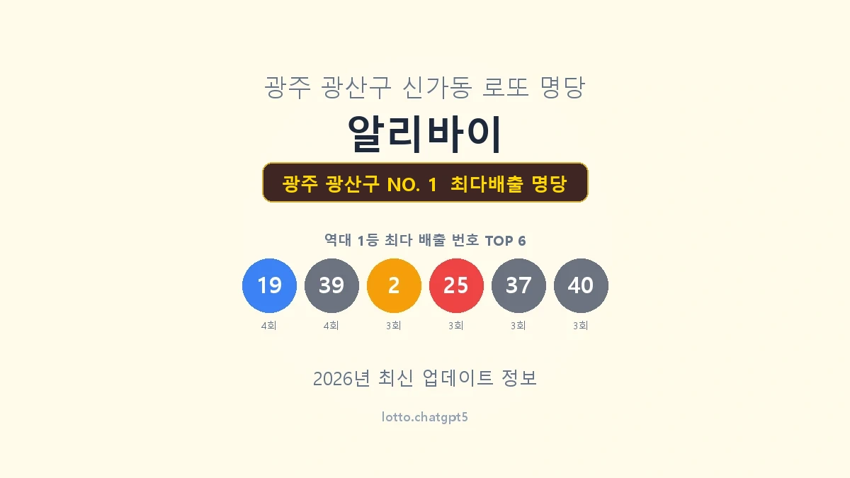광주 광산구 로또 1등 명당