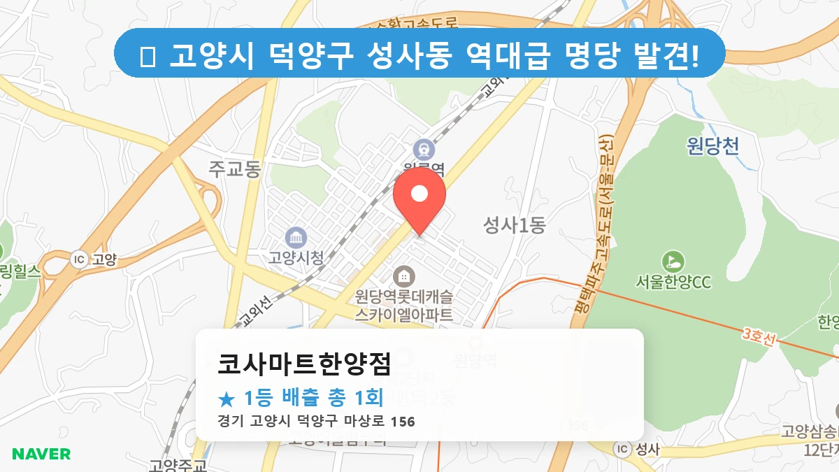 코사마트한양점 네이버 지도