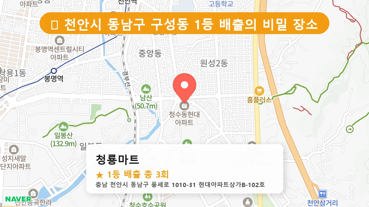 청룡마트 네이버 지도