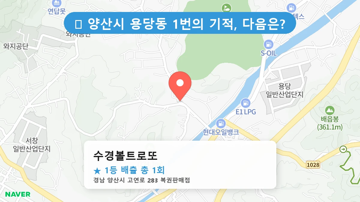 수경볼트로또 네이버 지도