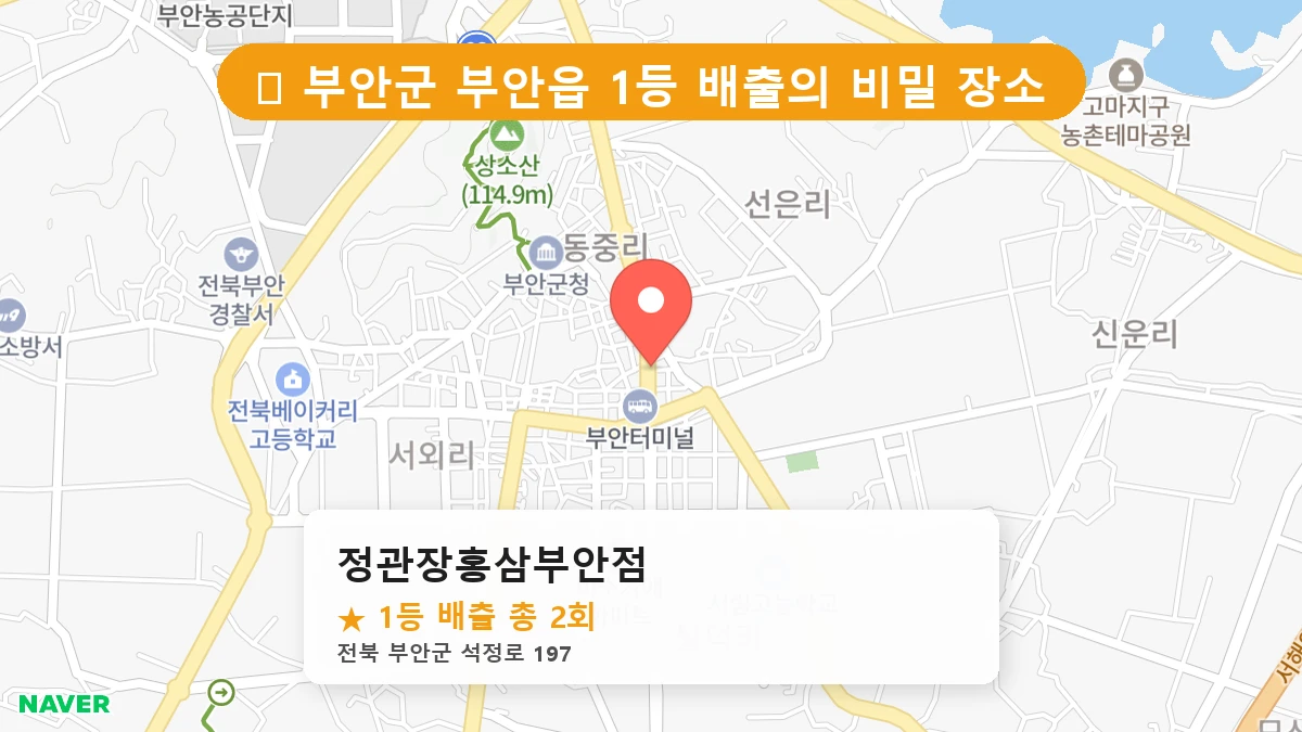 정관장홍삼부안점 네이버 지도