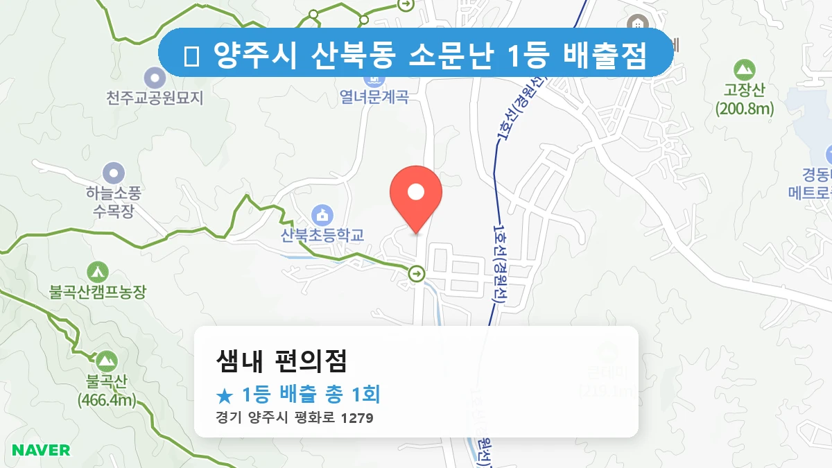 샘내 편의점 네이버 지도