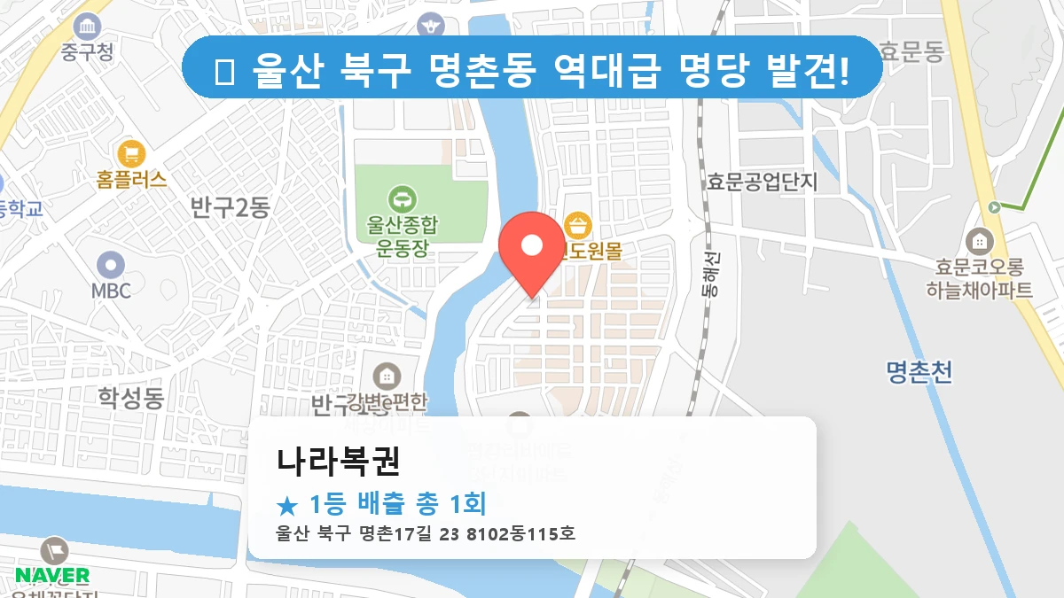 나라복권 네이버 지도