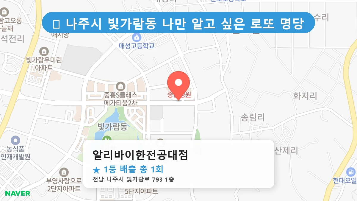 알리바이한전공대점 네이버 지도