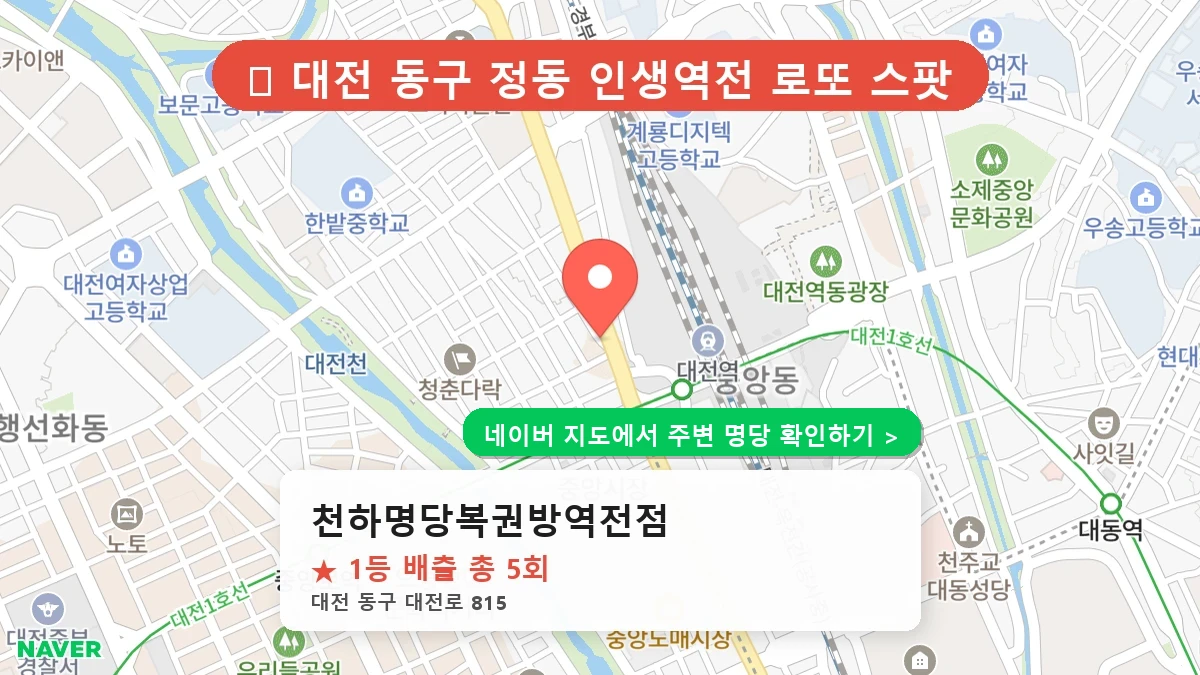 천하명당복권방역전점 네이버 지도