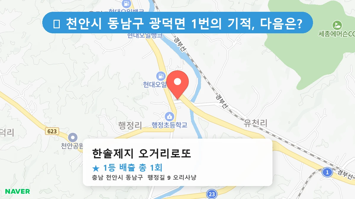 한솔제지 오거리로또 네이버 지도