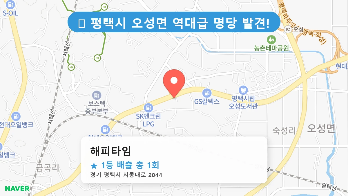 해피타임 네이버 지도