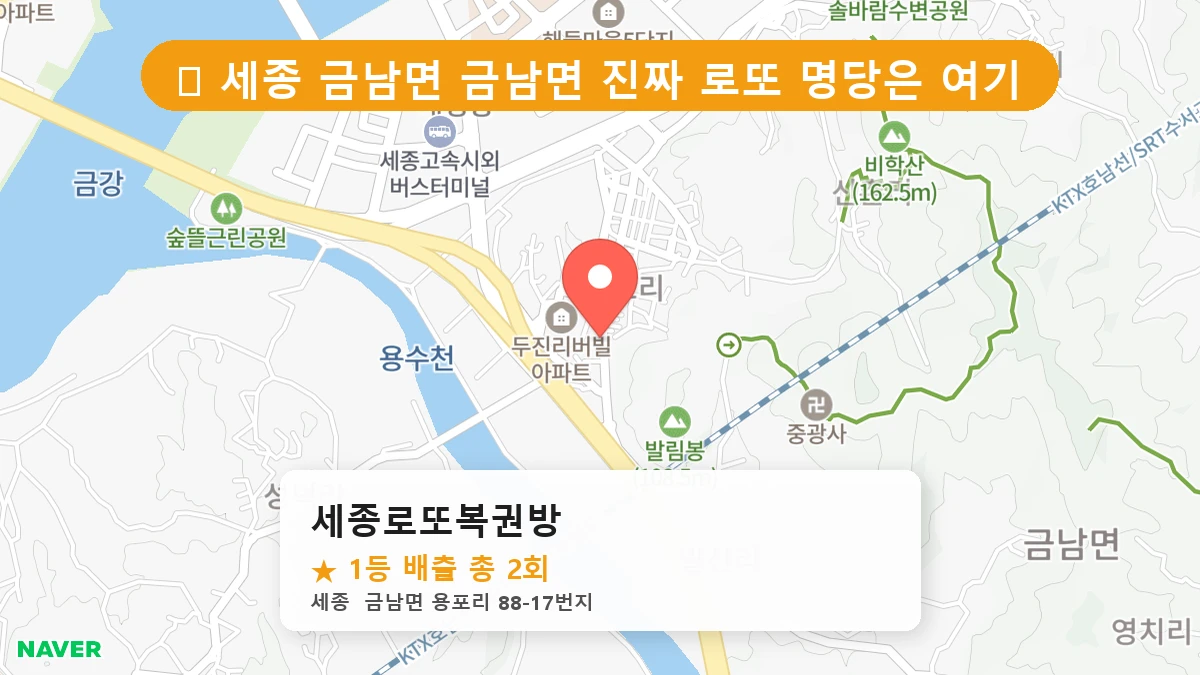 세종로또복권방 네이버 지도
