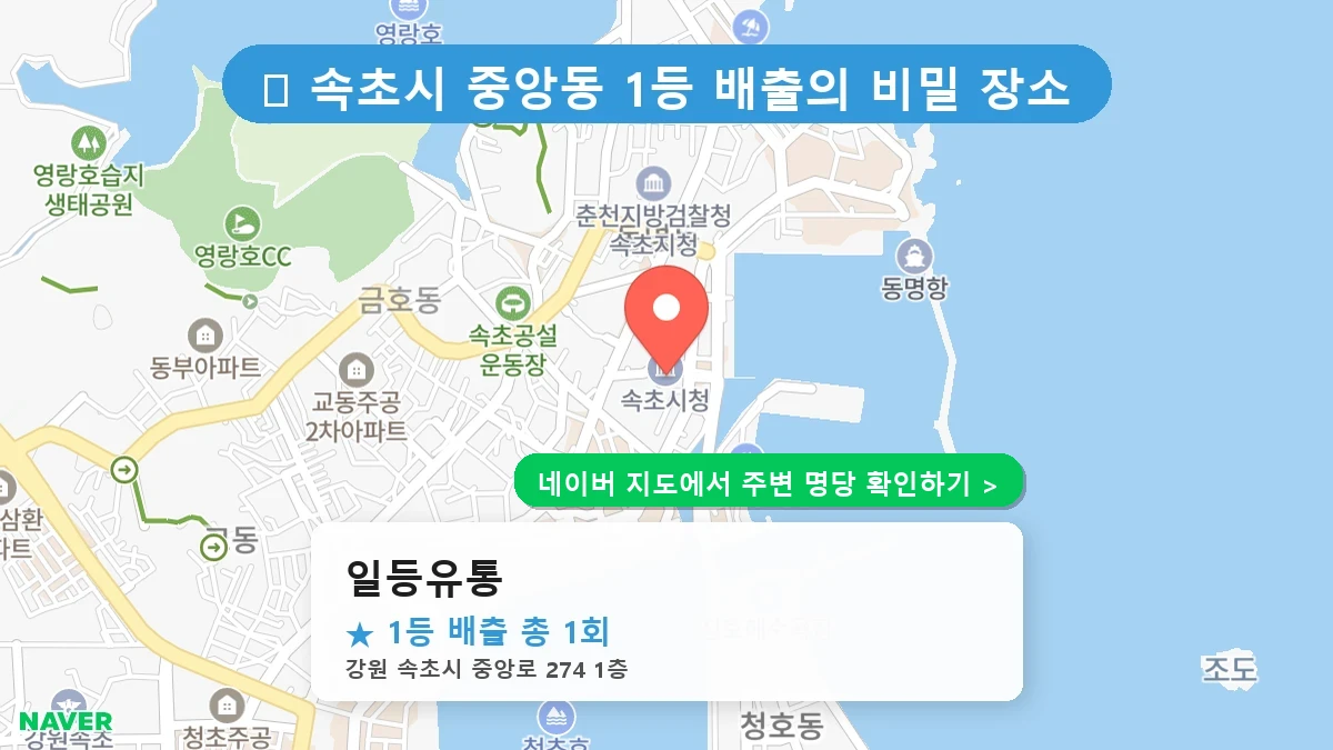 일등유통 네이버 지도