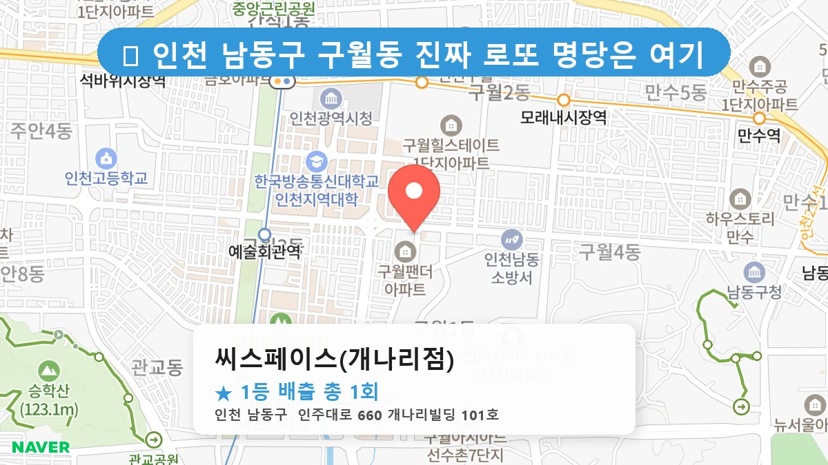 씨스페이스(개나리점) 네이버 지도