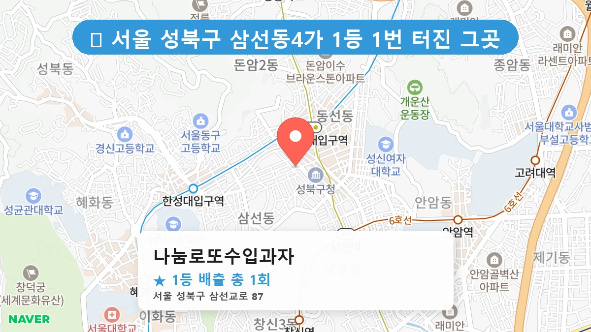 나눔로또수입과자 네이버 지도