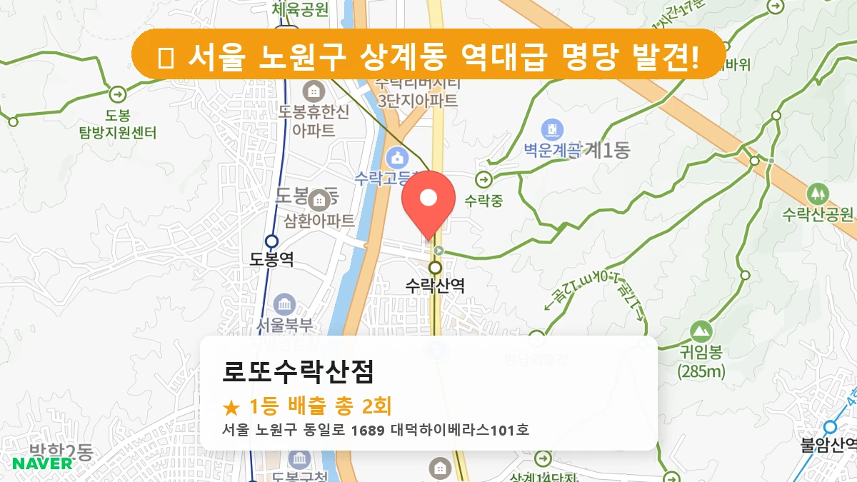 로또수락산점 네이버 지도