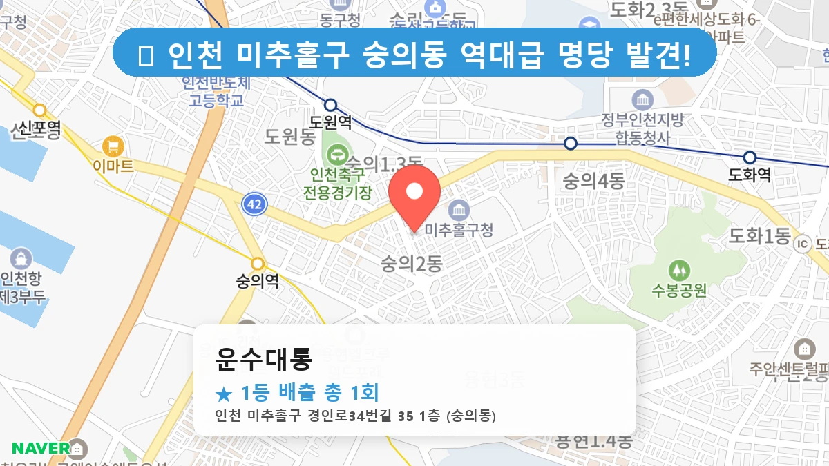 운수대통 네이버 지도
