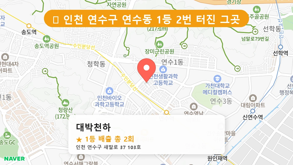 대박천하 네이버 지도