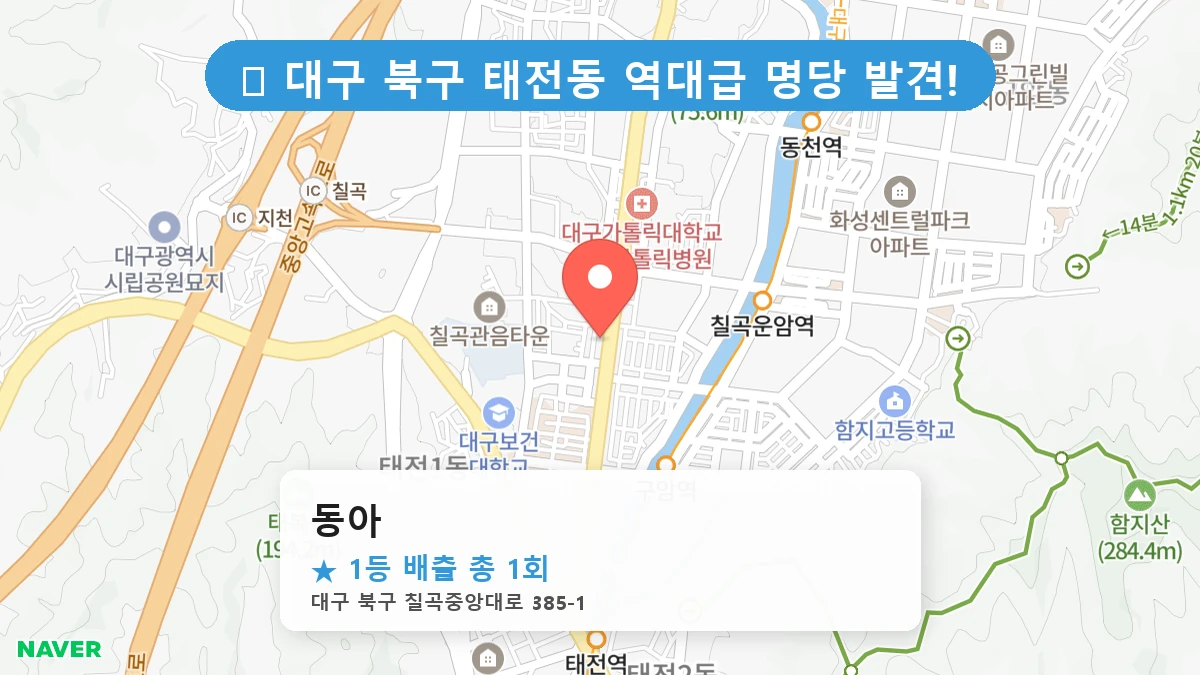 동아 네이버 지도