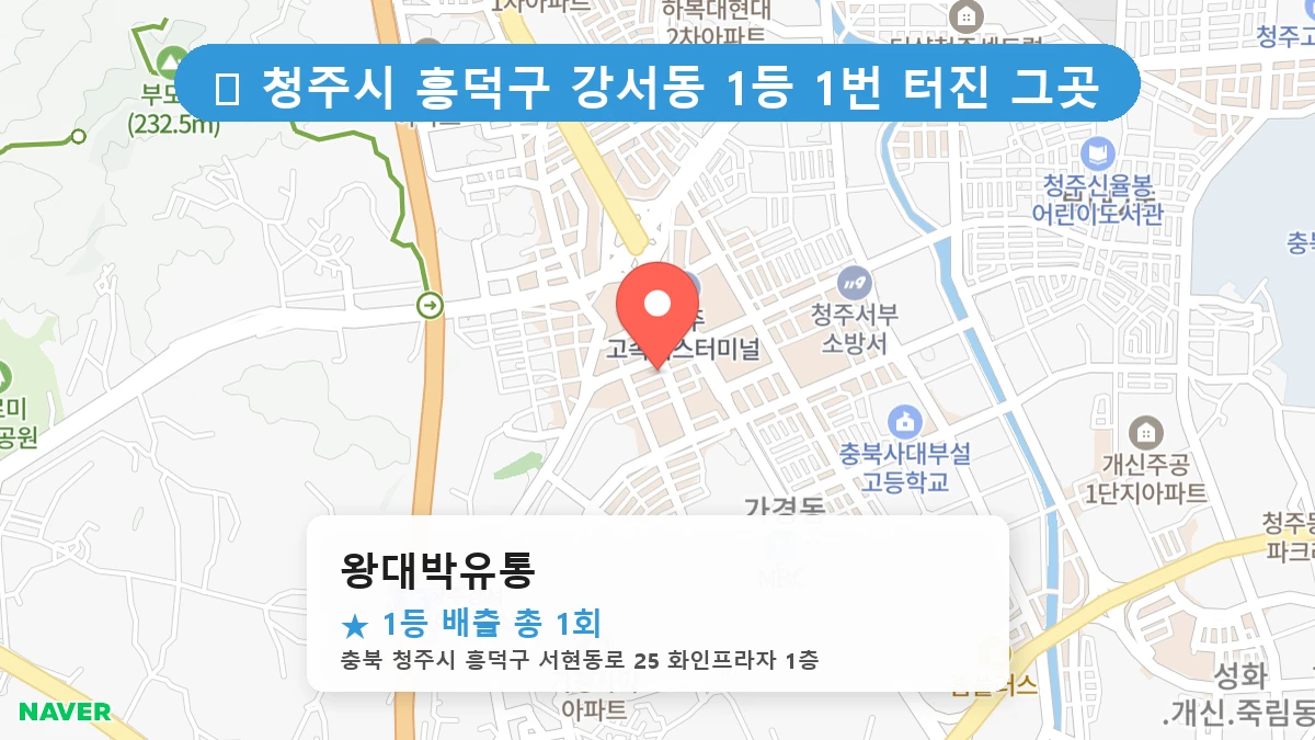 왕대박유통 네이버 지도