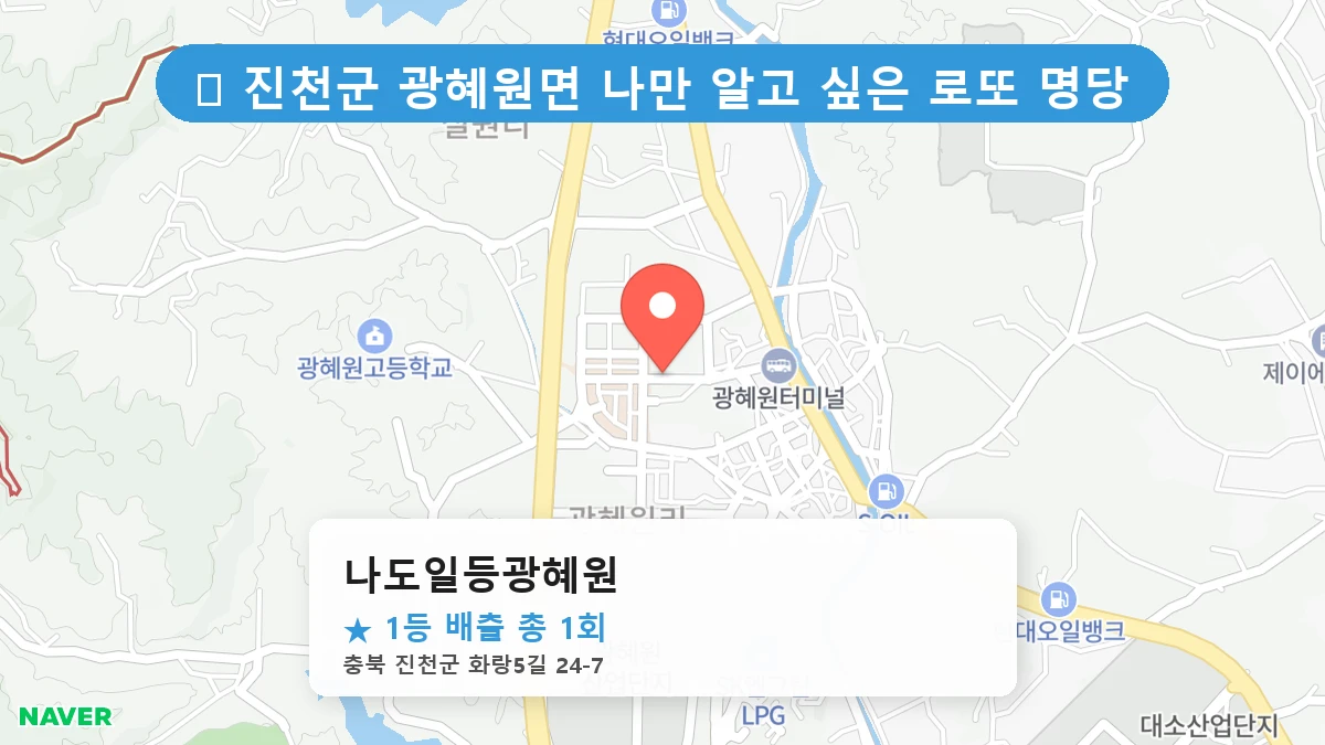 나도일등광혜원 네이버 지도