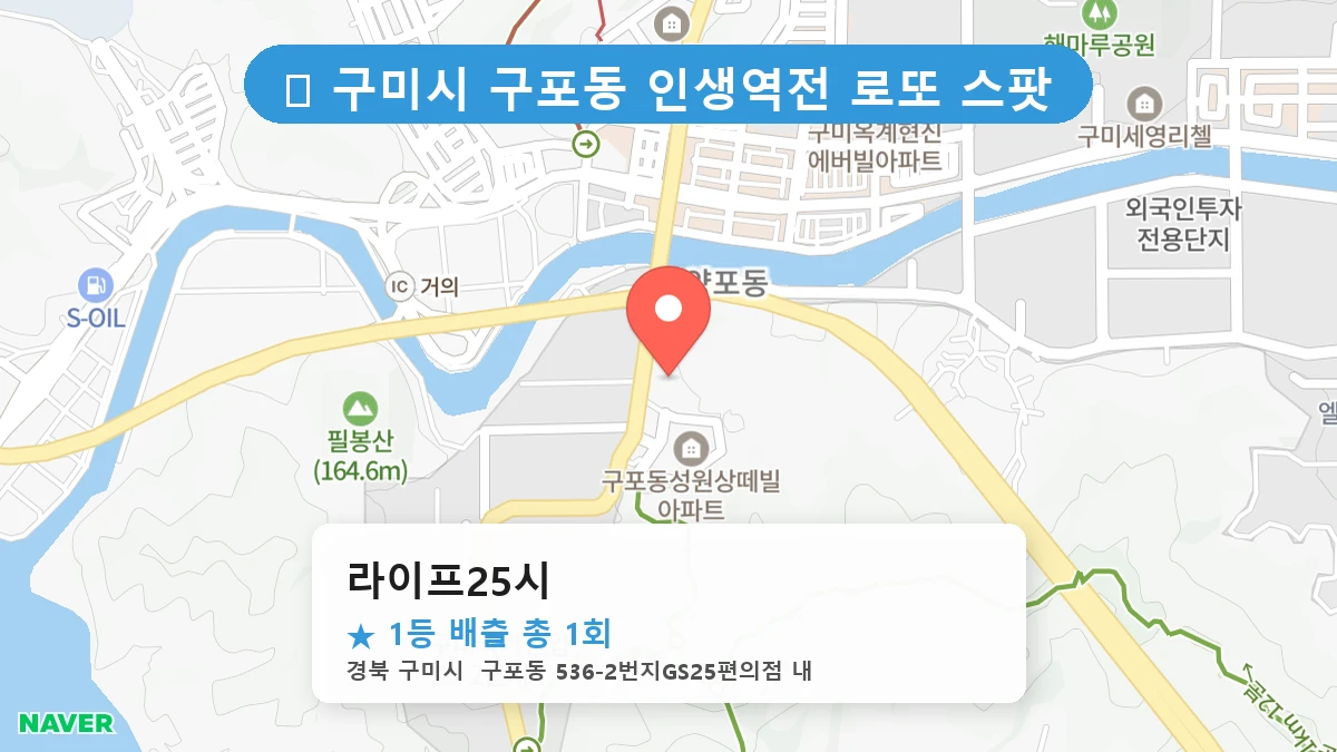라이프25시 네이버 지도