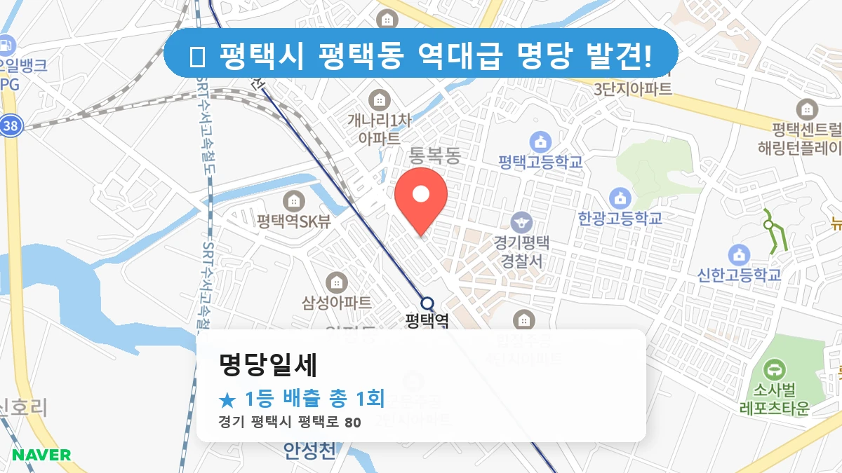 명당일세 네이버 지도