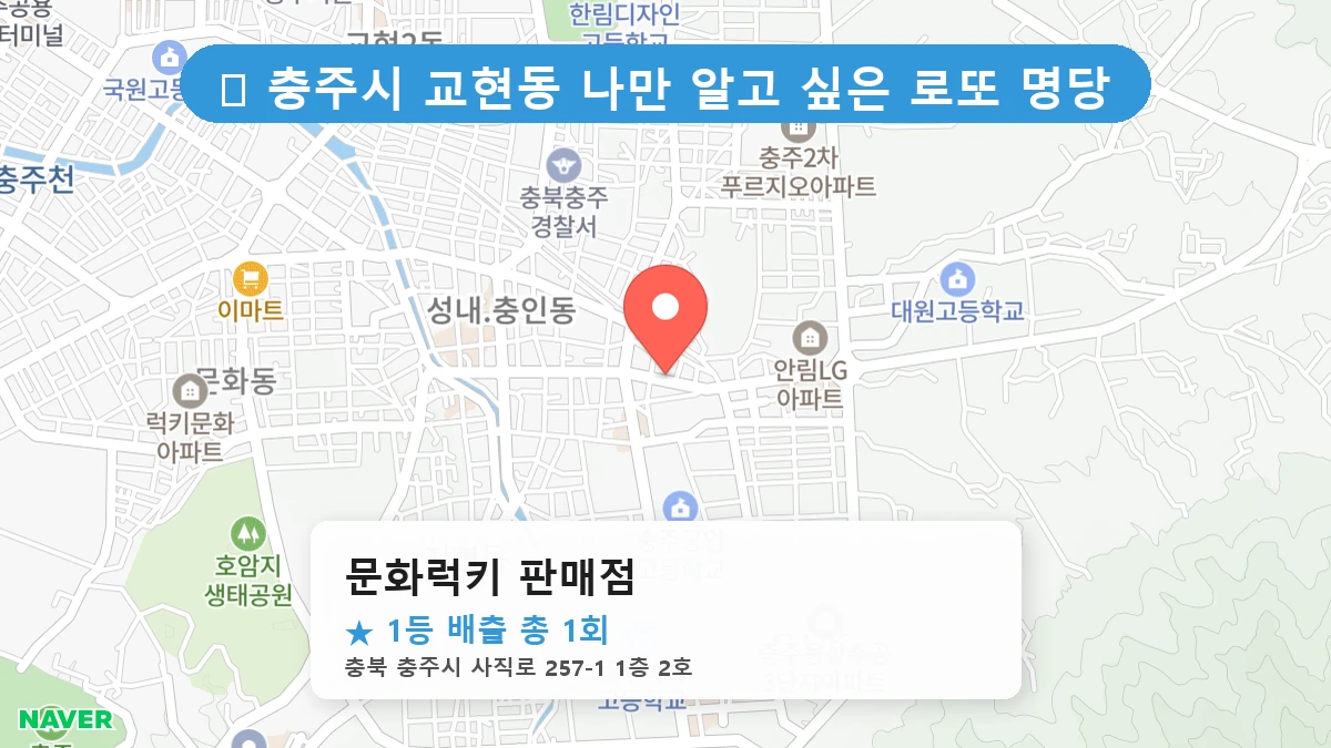 문화럭키 판매점 네이버 지도