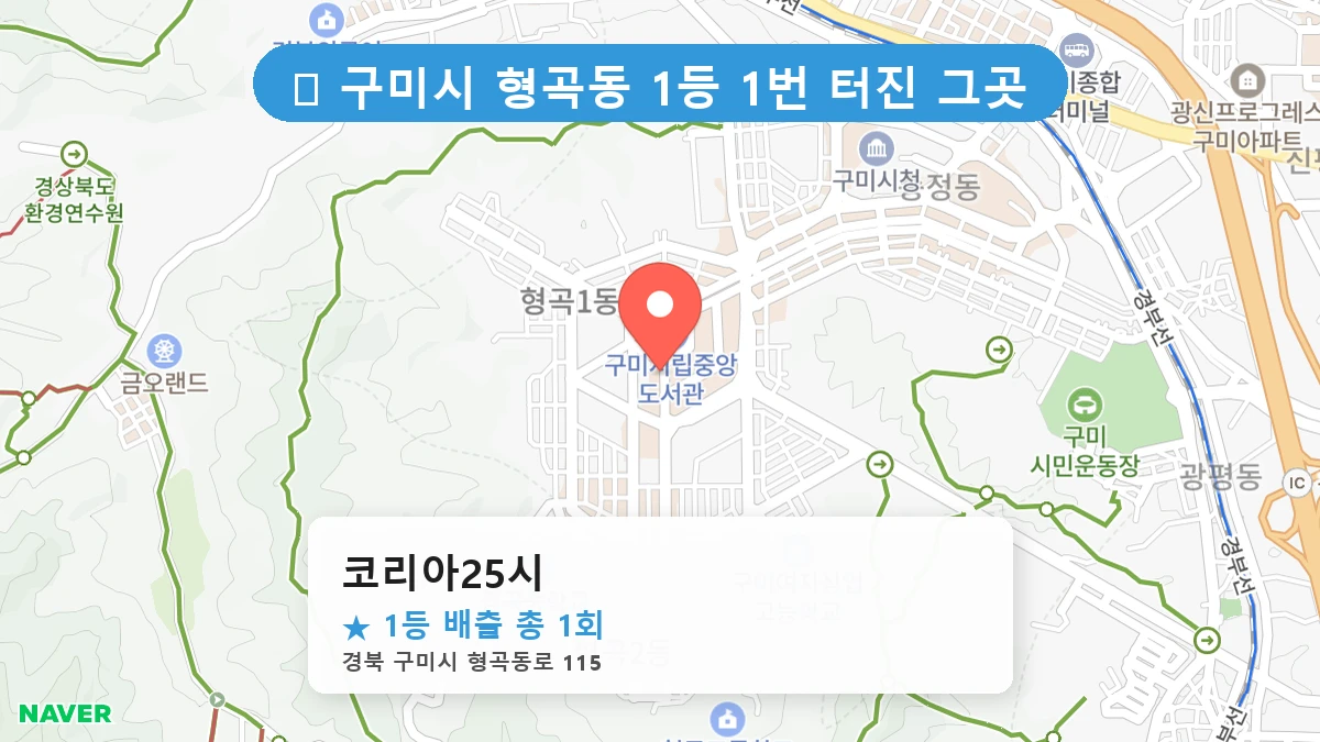 코리아25시 네이버 지도