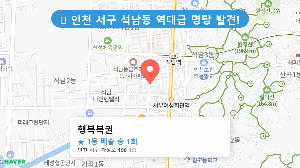 행복복권 네이버 지도