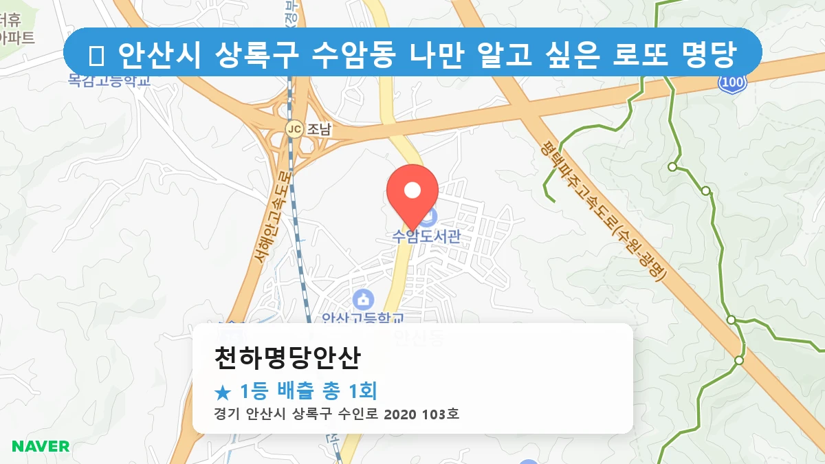 천하명당안산 네이버 지도