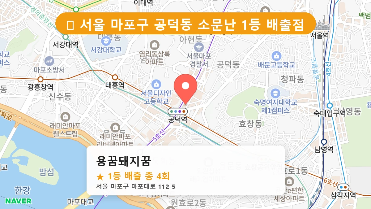 용꿈돼지꿈 네이버 지도