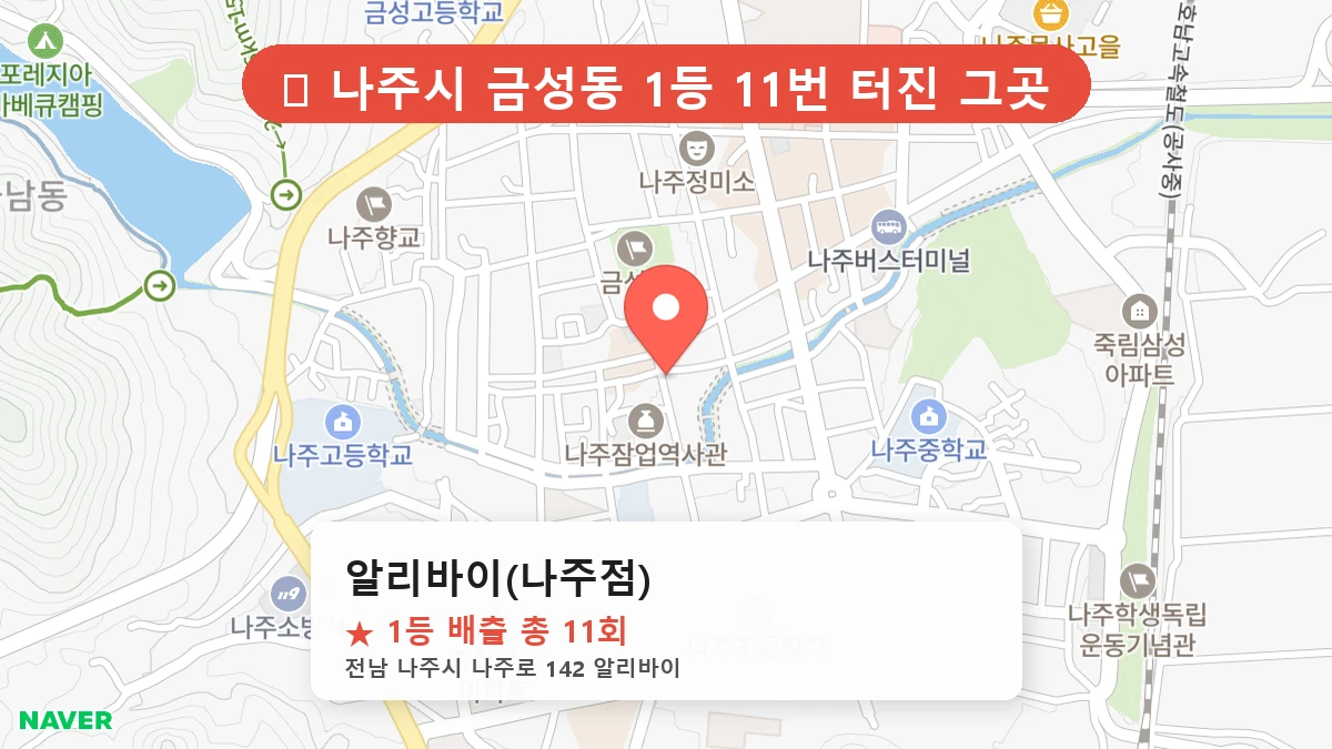 알리바이(나주점) 네이버 지도