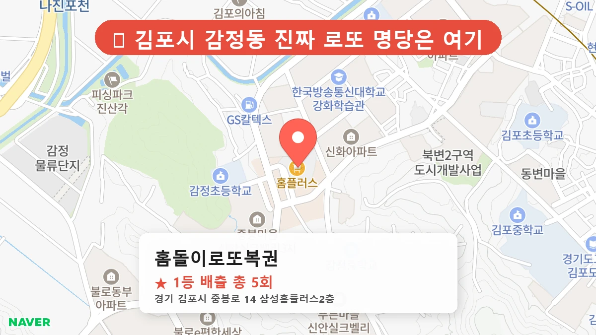 홈돌이로또복권 네이버 지도