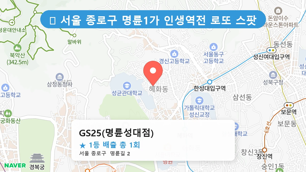 GS25(명륜성대점) 네이버 지도