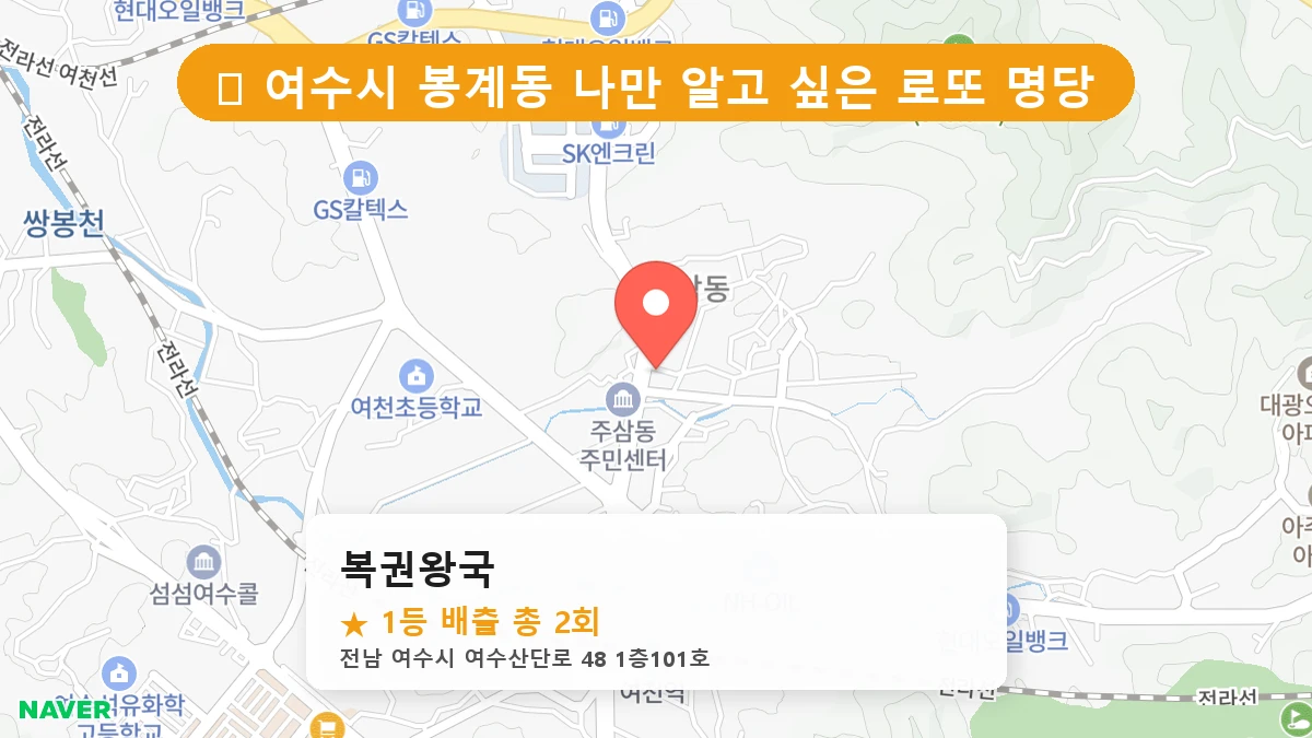 복권왕국 네이버 지도
