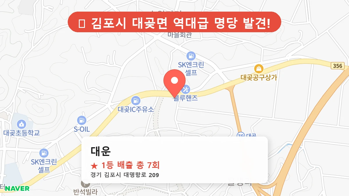 대운 네이버 지도