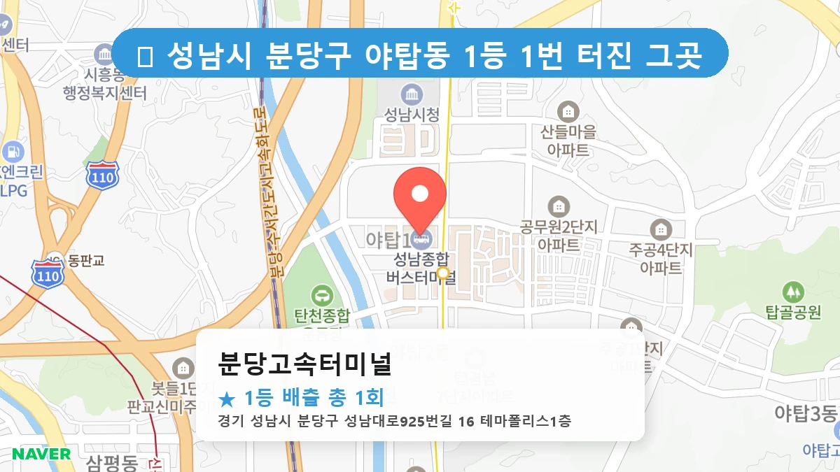분당고속터미널 네이버 지도