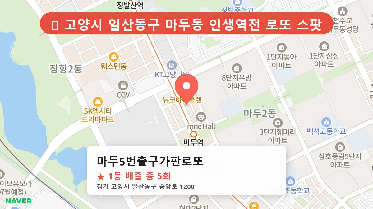 마두5번출구가판로또 네이버 지도