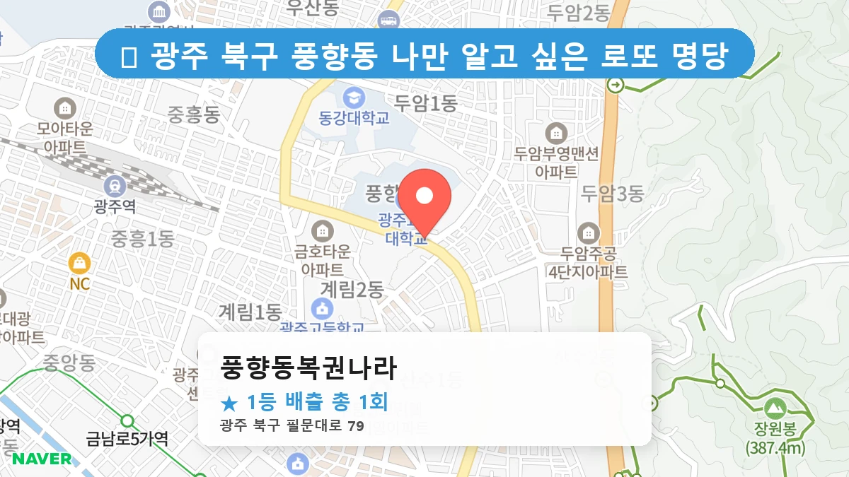 풍향동복권나라 네이버 지도