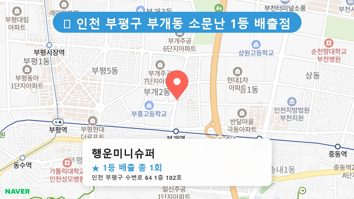 행운미니슈퍼 네이버 지도