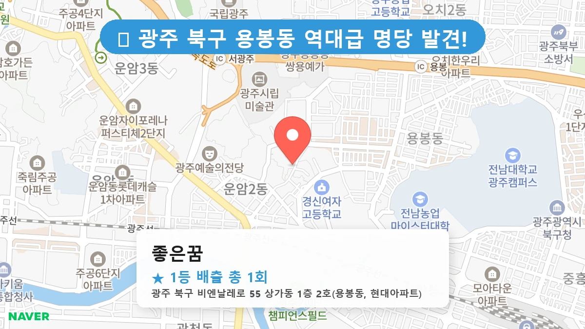 좋은꿈 네이버 지도