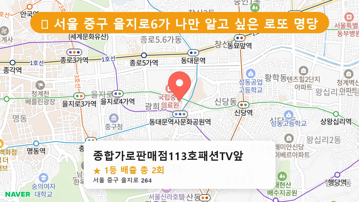 종합가로판매점113호패션TV앞 네이버 지도