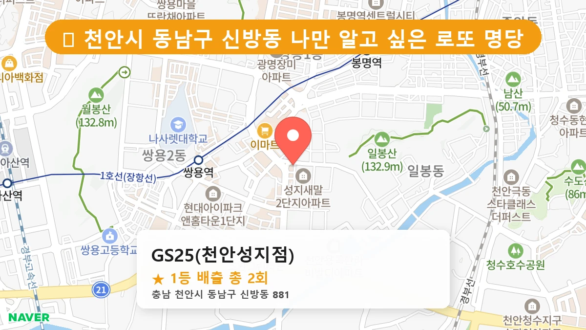 GS25(천안성지점) 네이버 지도